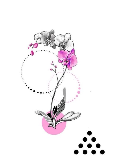 Orchid Flower Tattoos, Goose Tattoo, Bali Tattoo, Live Tattoo, Crazy Tattoos, Magic Runes, Orchid Tattoo, Dandelion Tattoo, White Ink Tattoo