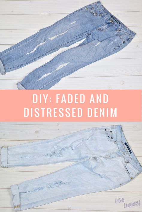 How to easily bleach, fade/ lighten and distress your denim jeans - VERY EASY! How To Lighten Jeans Diy, How To Lighten Jeans, How To Bleach Jeans Diy, Diy Jeans Bleach, How To Bleach Jeans, Bleach Jeans Diy, Diy Distressed Jeans, Bleach Denim, Artistic Ideas