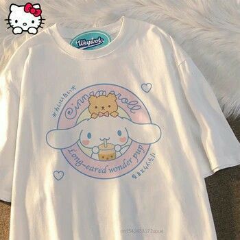 Cinnamoroll T Shirt, Korean Shirts, Sanrio Clothes, Clothes Y2k, Kitty Clothes, Sanrio Cinnamoroll, Cute Dress Outfits, Korean Casual Outfits, Trendy Streetwear