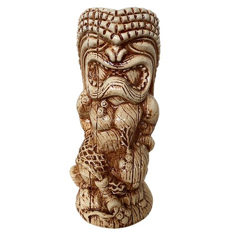 Front - Sunken Tiki (Kuhiko) – Smuggler’s Cove – Brown Edition Tiki Statues, Tiki Mugs, Tiki Mug, Country Farm, Cocktail Bar, The Search, Light Brown, Ceramic Mug, Mug