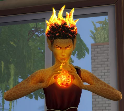 Sims 4 Cc Tentacle, Sims 4 Fire Cc, Lord Garmadon, Flame Hair, Zombie Christmas, Los Sims 4 Mods, Sims Medieval, Cc Sims4, Fire Eyes