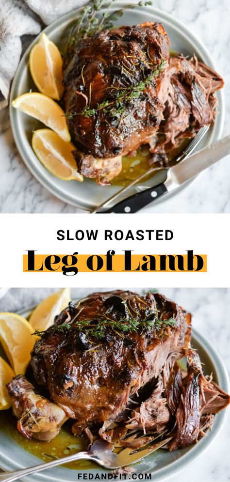 Lamb Leg Roast Recipes, Slow Roasted Leg Of Lamb, Slow Roasted Lamb Shoulder, Lamb Roast Recipe, Roasted Leg Of Lamb, Boneless Leg Of Lamb, Lamb Leg Recipes, Lamb Dinner, Slow Roast Lamb