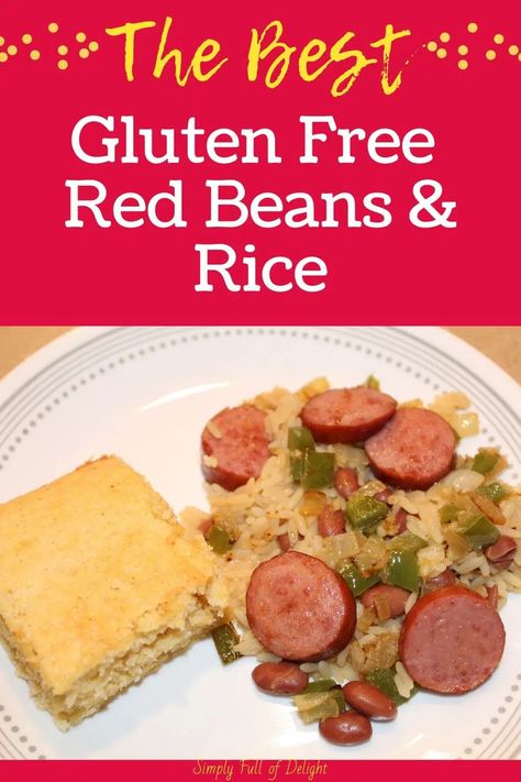 needed. When Gluten Free Red Beans And Rice, Gluten Free Potluck, How To Cook Kielbasa, Red Beans And Rice Recipe, Red Beans N Rice Recipe, Favorite Chili Recipe, Red Beans And Rice, Gluten Free Main Dishes, Gluten Free Appetizers