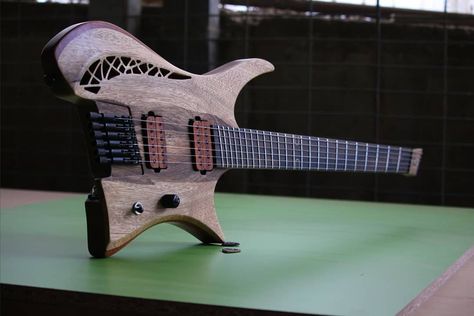 Headless Guitar, Music Equipment, Bass Music, Guitar Building, Guitar Design, Cool Guitar, Guitar Player, Electric Guitar, Bass