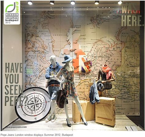 Summer Window Display, Fashion Window Display, Window Display Retail, Window Display Ideas, Summer Window, Merchandising Ideas, Store Window Display, Windows Display, Store Window Displays