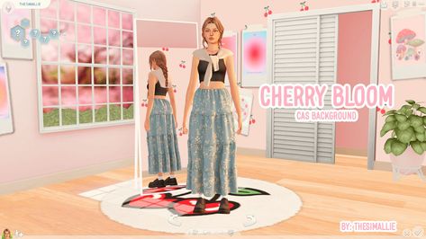 Cas Backgrounds Sims 4, Sims4 Loading Screen, Sims 4 Shop, Cas Room, Sims 4 Cas Background, Cas Background, Sims 4 Cheats, Sims 4 Piercings, Cherry Blooms