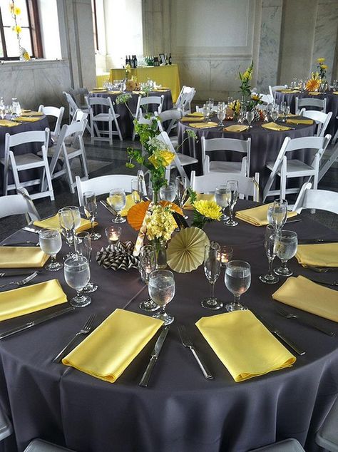 Yellow Grey Weddings, Yellow Wedding Theme, Event Planning Business, Coral Wedding, Wedding 2015, Gray Weddings, Yellow Wedding, Home N Decor, Event Planning