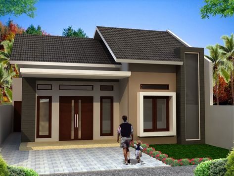 Reka Bentuk Rumah Kecil, Pelan Rumah Kecil, Minecraft Small House, Rumah Moden, Small House Exteriors, Beautiful Small Homes, Modern Minimalist House, Interior Design Minimalist, Pelan Rumah