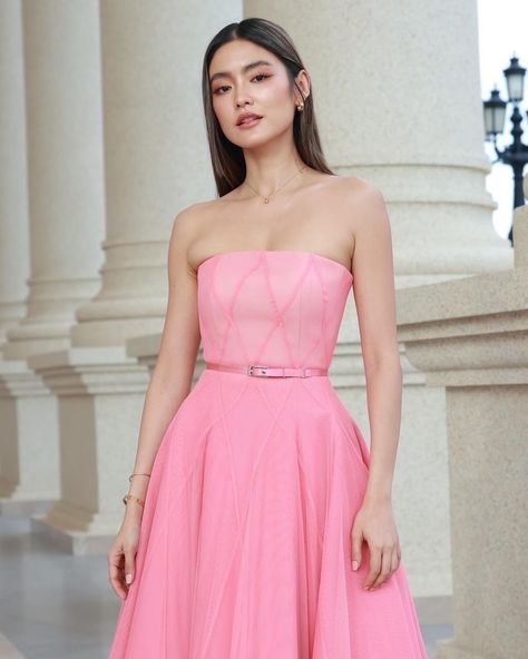 November 17, Coral Pink, Double Layer, Strapless Dress, Coral, Pink, Instagram