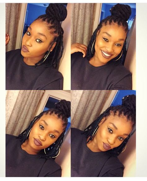 Shoulder length locs Faux Locs Styles Shoulder Length, Medium Loc Hairstyles Shoulder Length, Shoulder Length Goddess Locs, Short Soft Locs Shoulder Length, Shoulder Length Distressed Locs, Shoulder Length Dreads Styles For Women, Shoulder Length Locs Styles, Braids Rasta, Shoulder Length Locs