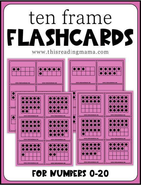 Ten Frame Flashcards (FREE) - This Reading Mama Frames Printable, Shapes Flashcards, Phonics For Kids, Abc Phonics, Number Flashcards, Printable Flashcards, Printable Board Games, First Grade Phonics, Phonics Programs