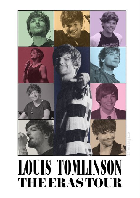 louis tomlinson the eras tour poster Louis Tomlinson Collage, Louis Tomlinson Concert Outfit Ideas, 1d Posters, Louis Tomlinson Poster, The Eras Tour Poster, Eras Tour Poster, Collage Book, Tour Poster, Iphone Case Stickers