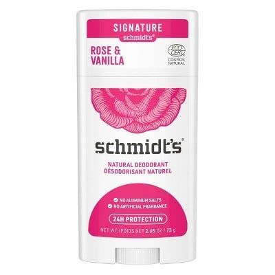 Best Natural Deodorant: Schmidt's Rose Vanilla Aluminum-Free Natural Deodorant Vanilla Smell, Vegan Deodorant, Deodorant For Women, Deodorant Stick, Aluminum Free Deodorant, Cosmetics Ingredients, Fractionated Coconut Oil, Gentle Cleanser, Shea Moisture Products