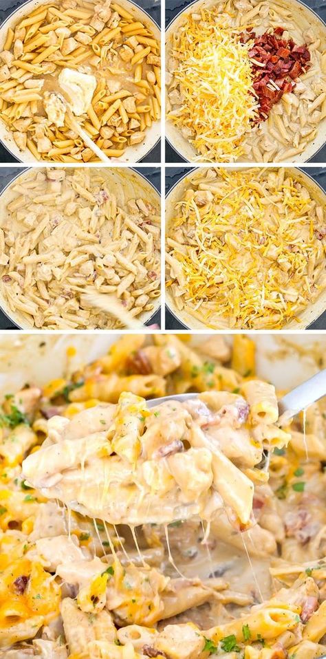 Chicken Penne Pasta, Penne Pasta Recipes, Pasta Cheese, Chicken Ranch Pasta, Chicken Bacon Ranch Pasta, Chicken Penne, Dutch Oven Recipes, Oven Chicken, Chicken Pasta Recipes