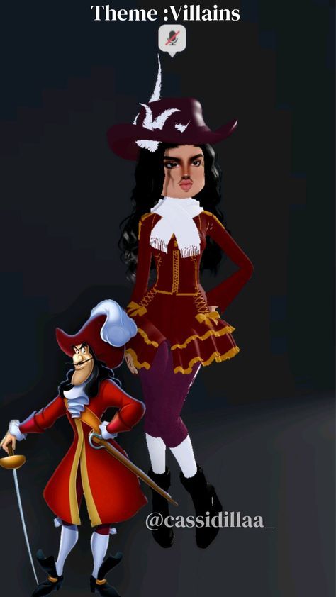 Ig Model Dress To Impress, Captain Hook Dress To Impress, Villan Dress To Impress, Superhero Or Villain Dress To Impress, Villain Dti, Villain Dress To Impress, Aka Dress, Captain Hook Costume, Villain Dresses