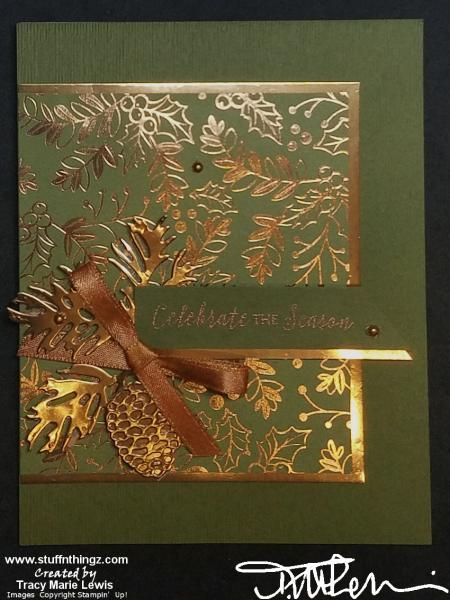 Foiled Christmas Cards Handmade, Stampin Up Christmas Cards 2019-2020, Su Christmas Cards, Foiled Cards, Foil Christmas Cards, Winter Karten, Stampin Up Weihnachten, Pinecone Christmas, Christmas Cards Kids