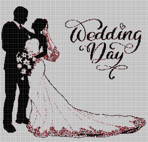 Simple Chart, Wedding Cross Stitch Patterns, Digital Computer, Wedding Cross Stitch, Wedding Gifts For Friends, Wedding Silhouette, Diy Sewing Clothes, Crafty Projects, Stitch Embroidery