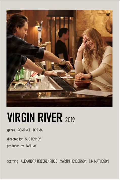 Virgin River Tv Series, Jack Sheridan, Minimalistic Polaroid Poster, Tim Matheson, Martin Henderson, Alexandra Breckenridge, Virgin River, Polaroid Posters, Delta Burke