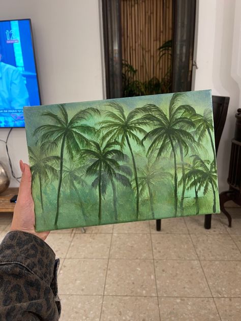 Safari Painting Easy, Jungle Theme Painting, Jungle Canvas Painting, Jungle Painting Acrylic Easy, Jungle Painting Easy, Jungle Acrylic Painting, Rainforest Painting, Jungle Drawing, Jungle Painting