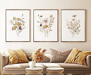 Boho Gallery Wall, Watercolor Leaf, Wildflower Paintings, Botanical Wall Decor, Modern Art Printables, Botanical Print Set, Floral Printables, Farmhouse Art, Mural Floral