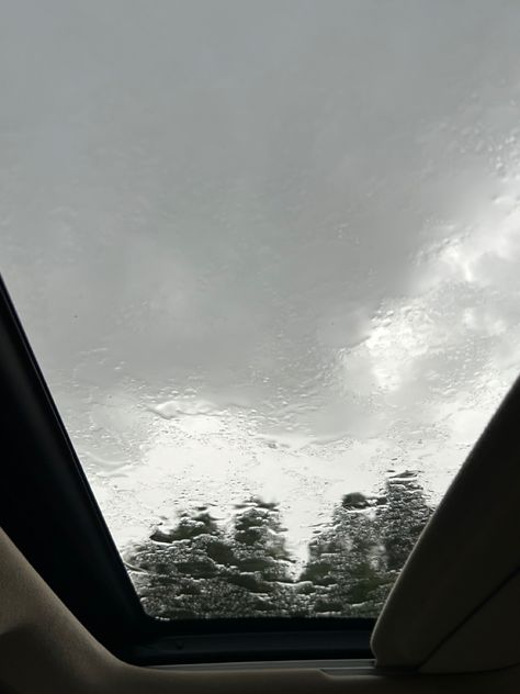 #rain #rainyday #sunroof Rain Aesthetic, Sun Roof, Rainy Days, Brain, Fuel, Sun, Mirror, Cars, Quick Saves