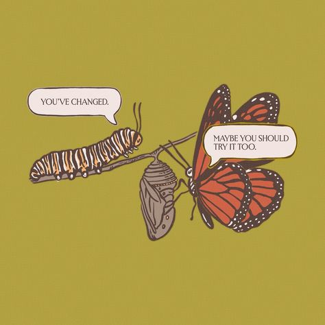 “You say I’ve changed, maybe you should try it too” @mxmtoon • • • • • 🗝️ coming of age rising plum blossom dawn & dusk masquerade maia monarch caterpillar butterfly metamorphosis character growth development wellington nz aotearoa based artist illustrator queer lgbtq+ nonbinary trans transgender dtiys Caterpillar To Butterfly, Character Growth, Caterpillar Butterfly, Metamorphosis Art, Butterfly Metamorphosis, Monarch Caterpillar, You've Changed, Dawn And Dusk, Plum Blossom