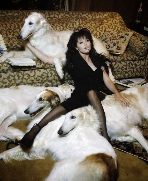 Femme Fatale aesthetic Borzoi Dog, Piskel Art, Shannen Doherty, Photographie Inspo, 인물 드로잉, 캐릭터 드로잉, Arte Obscura, Arte Inspo, Shooting Photo