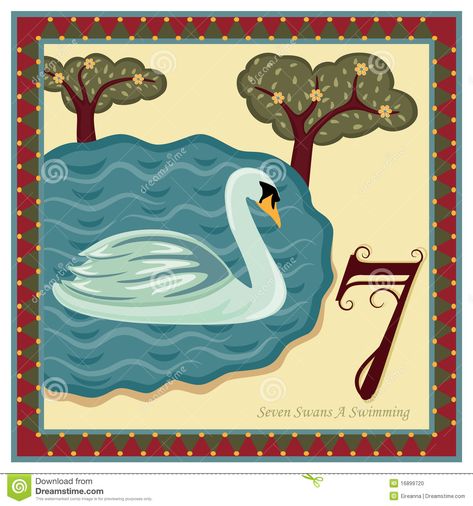 7 Swans a swimming - 7 Gifts of Romans 12 - The 12 Days Of Christmas 7 Swans A Swimming, 7th Day Of Christmas, Swans Swimming, Christmas Images Free, Seven Swans, 12 Days Of Xmas, Christmas History, Christmas Stock Photos, Kitchen Christmas Gifts