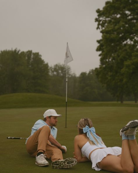 The golf session of my dreams!!!! @amberdashnier and Ryan were perfect and this was probably the first session amber and I have done that Ryan was excited about 😉 shout out to them for waking up so early on Memorial Day to do a sunrise session⛳️ Keywords: #michiganphotographer #couplesphotographer #destinationweddingphotographer #golf #westmichiganphotographer #midmichiganphotographer Cute Couple Pics Golf, Mini Golf Couple Pictures, Engagement Shoot Golf Course, Golf Themed Engagement Photos, Golf Course Proposal, Golf Course Couple Photoshoot, Golf Course Engagement Photoshoot, Golf Proposal Ideas, Golf Couple Photoshoot