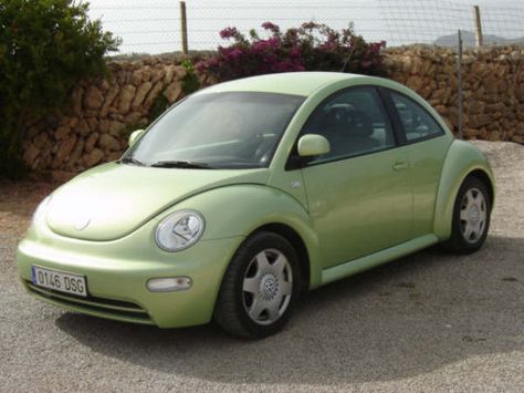 2000 VW Beetle 2000 Volkswagen Beetle, Sage Green Beetle Car, Volts Wagon Beetle, Vw Beetle Accessories, Watermelon Car, Vw New Beetle, Green Beetle, Bug Car, Volkswagen New Beetle