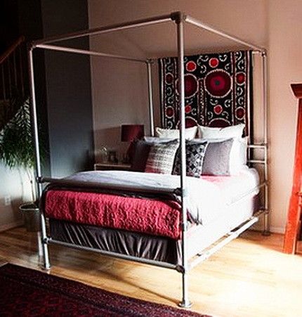 This canopy frame is made with PVC pipe and is the cheapest way to make a DIY canopy. Diy Bedroom Canopy, Bedroom Canopy, Canopy Bed Diy, Canopy Bed Frame, Romantic Bed, Kids Canopy, Canopy Bedroom, Canopy Frame, Diy Canopy