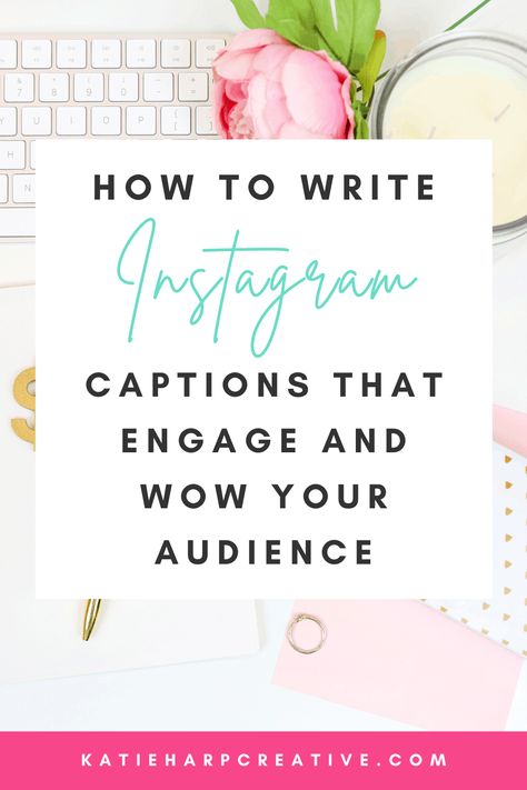 How To Write Instagram Captions That Engage and Wow Your Audience | Katie Harp Creative Better Instagram, Good Instagram Captions, On Writing, Cool Writing, Social Media Branding, Like Instagram, Stressed Out, Social Media Content, Harp