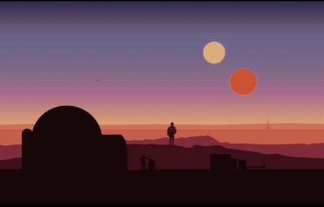 Binary Sunset, Sunset Wall Mural, No Wallpaper, Star Wars Fallen Order, Finn Star Wars, Rare Gallery Wallpaper, Star Wars Villains, Star Wars Painting, Star Wars Background