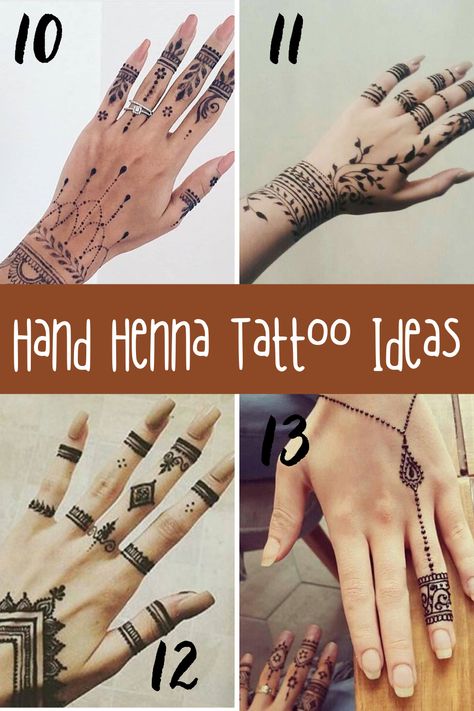 Hand Tattoo Henna Style, Henna Ring Designs, Hand Ring Tattoo, Delicate Henna Designs, Henna Finger Tattoo, Tatoo Ring, Tattoo Ideas Hand, Simple Hand Henna, Henna Tattoo Ideas