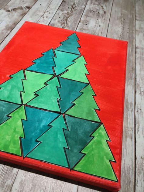 Christmas Tree Tessellation Printable - Little Bins for Little Hands Christmas Tesselations, Christmas Crafts For Middle Schoolers, Third Grade Christmas, Christmas Stem Activities, Printable Christmas Tree, Tessellation Patterns, Christmas Math Activities, Rainbow Activities, Christmas Tree Template