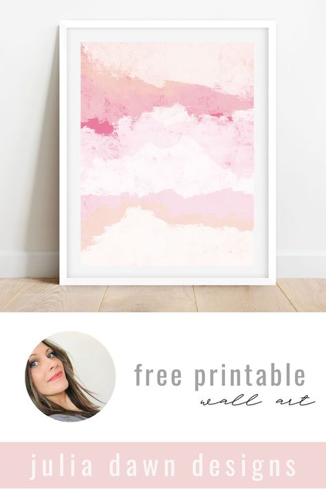 Free Pink Printable Wall Art, Free Printable Dollhouse Wall Art, Free Printable Wall Art Pink, Free Watercolor Printable, Wall Art Free Printables, Whimsical Art Prints, Free Printable Artwork, Light Pink Walls, Pastel Wall Decor