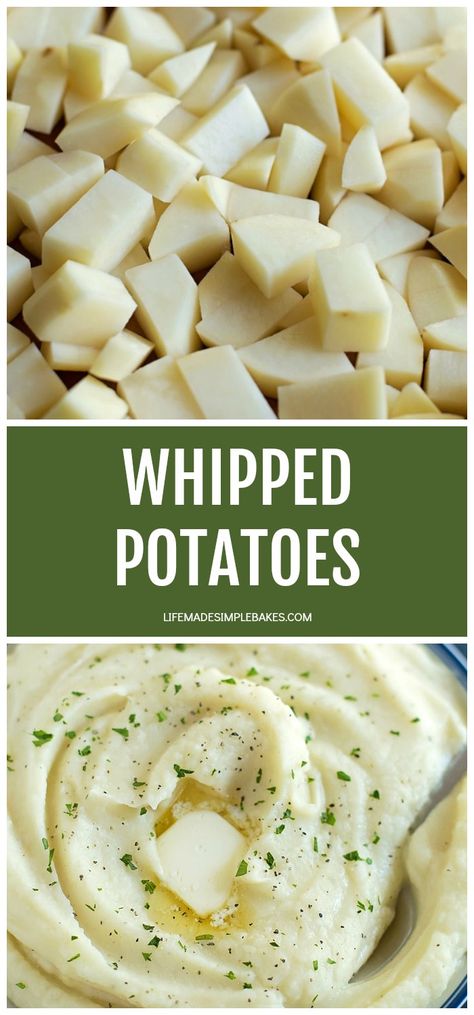 Whipped Potatoes Creamy, Whipped Mashed Potatoes Recipe, Whipped Potatoes Recipe, Whipped Mashed Potatoes, Hosting Recipes, Homemade Flour, Life Made Simple, Whipped Potatoes, Special Meals