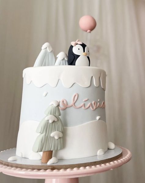 Penguin First Birthday, Penguin Birthday Cake, Penguin Birthday Party, Penguin Cake, Penguin Cakes, Penguin Birthday, Unicorn Birthday Cake