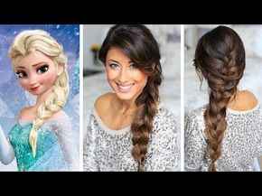 Frozen Elsa's Braid Hair Tutorial Frozen Hair Tutorial, Elsa Hairstyle, Frozen Braid, Frozen Hairstyles, Elsa Braid, Cute Frozen, Elsa Hair, Frozen Hair, Braided Hair Tutorial