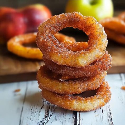 Cinnamon Apple Rings, Vermont Homes, Apple Center, Blue Velvet Cakes, Apple Treats, Fried Dessert, Freezing Apples, Cinnamon Ice Cream, Apple Treat