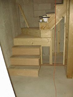 Turning Stairs, Basement Stair Lighting, Open Basement Stairs, Basement Stairs Remodel, Garage Stairs, Basement Stairs Ideas, Attic Ideas, Stairs Makeover, Stairs In Living Room