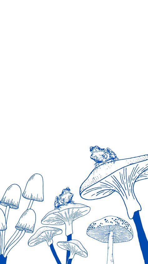 Iphone Background Blue, Mushroom Background, Tattoo Catalog, Mushroom Poster, Studio Ghibli Background, Mushroom Wallpaper, Frog Wallpaper, Pretty Backgrounds, Whatsapp Wallpaper