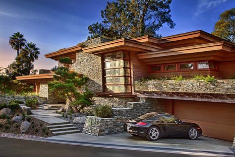 Mid Century Modern Mansion, Mid Century Mansion, Prairie Style Architecture, Architecture Gallery, Mountain Home Exterior, Contemporary Houses, Architecture Blueprints, Mansion Exterior, Contemporary House Exterior