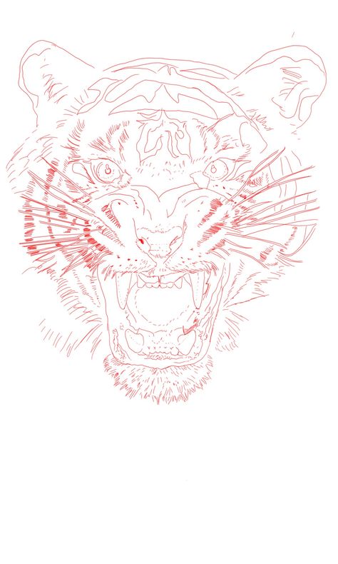 Animal Tattoos For Men, Tiger Tattoo Design, Tablet Samsung, Ballpoint Pen Drawing, Tattoo Outline Drawing, Small Minds, Tattoo Stencil Outline, Gerson, Tiger Tattoo