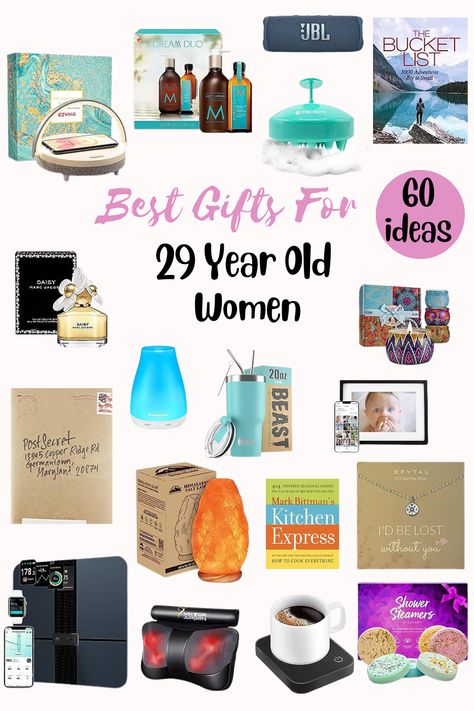 "Embrace the fabulous 29 with the perfect gifts! 🎁✨ Explore our curated list of gift ideas for the dynamic 29-year-old woman in your life. From sophisticated accessories to self-care luxuries, make her last year in her twenties memorable. Celebrate her journey into her thirties with the ideal presents! 🛍️🎈 #29thBirthdayGifts #GiftsForHer #Almost30" Birthday Gifts For 29 Year Old Woman, 29th Birthday Gift Ideas For Her, Gifts For 29 Year Old Woman, Gift For 30 Year Old Woman, Gift Ideas For 30 Year Old Woman, Gifts For 25 Year Old Woman, Gifts For 20 Year Old Women, Gifts For 30 Year Old Women, 29 Birthday Ideas For Women