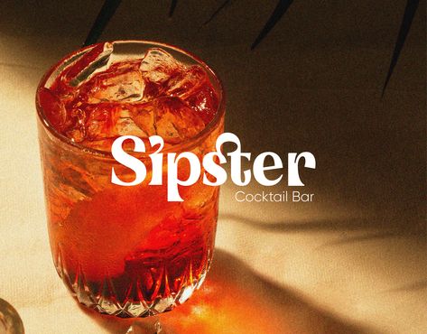 Visual Identity for Sipster Cocktail Bar Cocktail Branding Design, Bar Branding Identity, Cocktail Marketing, Cocktail Logo Design, Cocktail Bar Logo, Cocktail Branding, Cocktail Bar Branding, Cocktail Logo, Cocktail Bar Design