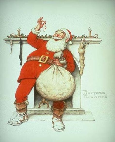 Impressioni Artistiche : ~ Norman Rockwell ~ Christmas Norman Rockwell Christmas, Santa Claus Pictures, Norman Rockwell Art, Santa Klaus, Rockwell Paintings, Norman Rockwell Paintings, Vintage Santa Claus, Victorian Christmas, Norman Rockwell