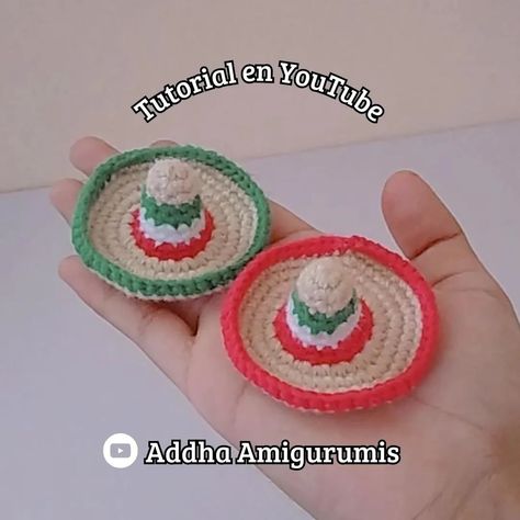 ✨ Tutorial ✨ Aprende a tejer estos mini sombreritos mexicanos 🇲🇽 🎬 Visita mi canal de YouTube [Addha Amigurumis] para tejer este bonito proyecto ❤�️ ☁️ El link directo a mi canal de YouTube lo encuentras en mi biografía 🫰🏼 • Tags 🏷️ #crochet #amigurumi #crochettutorial #crocheting #diy #handmade #hechoamano #crochetpattern #craft #diyhandmade #crochetinspiration #crochetideas #aesthetic #crochetcute #freecrochetpattern #freepattern #crochetinspo #tutorial #manualidades #emprendimiento #em... Mexican Hat, Crochet Bebe, Learn How To Crochet, Mexican Art, How To Crochet, Learn To Crochet, Ear Jewelry, Diy Handmade, Crochet Tutorial