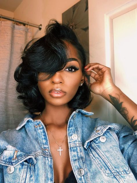 day on Twitter: "real hair always a vibe ♥… " Straight Prom Hair, Pressed Natural Hair, Silk Press Natural Hair, Long Hair Ponytail, Hairstyles Natural, Wavy Bob Hairstyles, Prom Hairstyles For Short Hair, Prom Hairstyles For Long Hair, Long Hair Updo