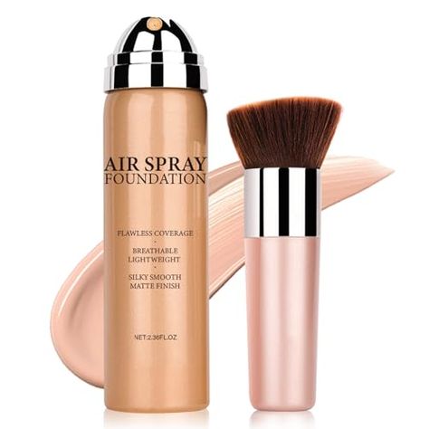 Magic Minerals Airbrush Foundation Makeup Spray Silky Lightweight Spray Foundation Makeup Air Brush Flawless Setting Spray Makeup for Mature Skin (Natural) Setting Spray Makeup, Art Deco Makeup, Spray Makeup, Spray Foundation, Electronic Gift Ideas, Long Lasting Foundation, Airbrush Foundation, Airbrush Designs, Makeup Spray